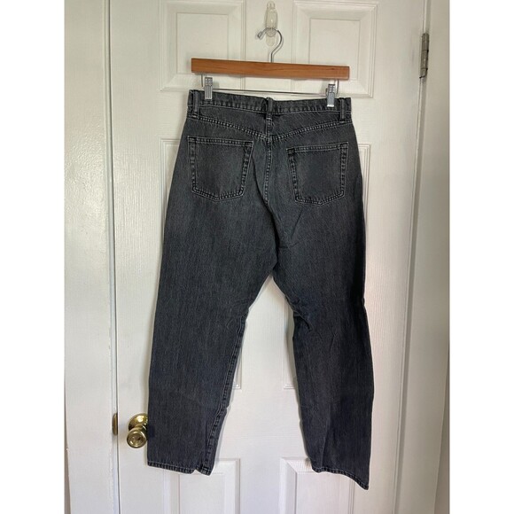 Uniqlo Women Jeans Black Size 28 Straight High Rise Denim Cotton Blend - Picture 7 of 8